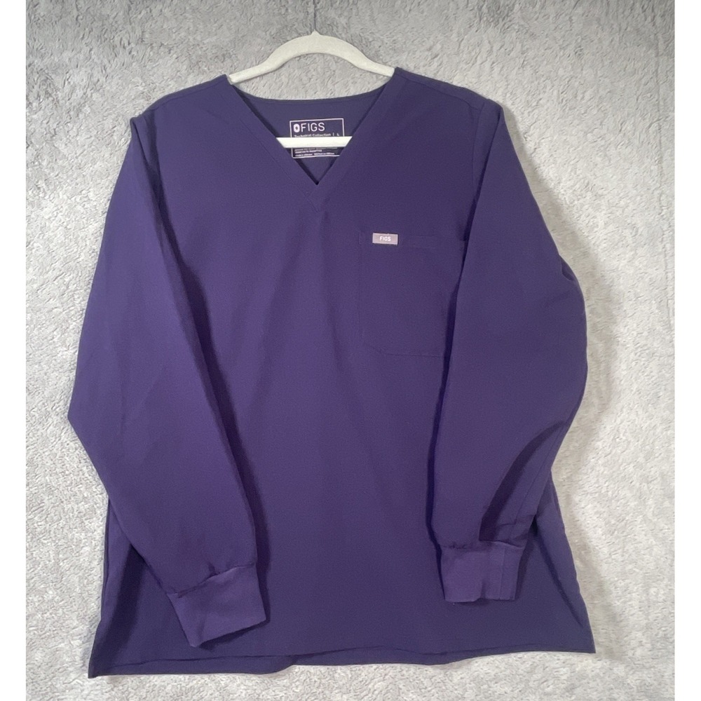 Figs Women's Rich Purple Long Sleeve Top